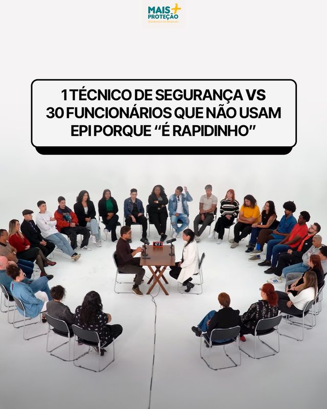 Arte do Instagram: um técnico de segurança versus trinta funcionários que não usam EPI