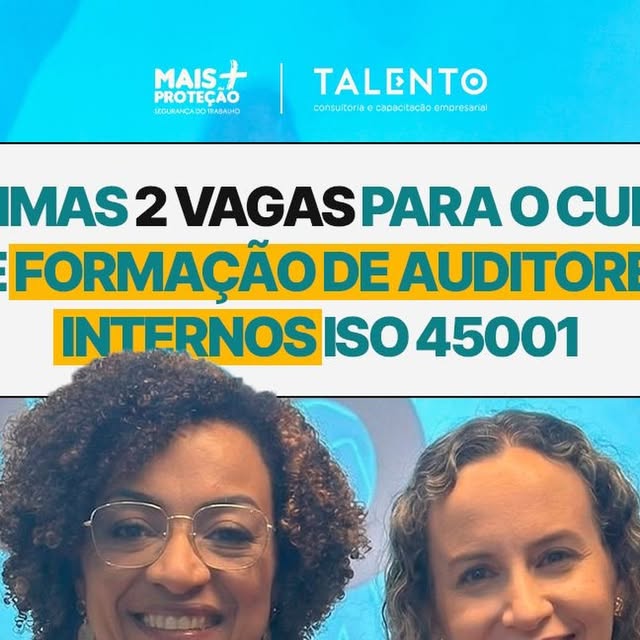 Curso de Auditores Internos ISO 45001 em Criciúma